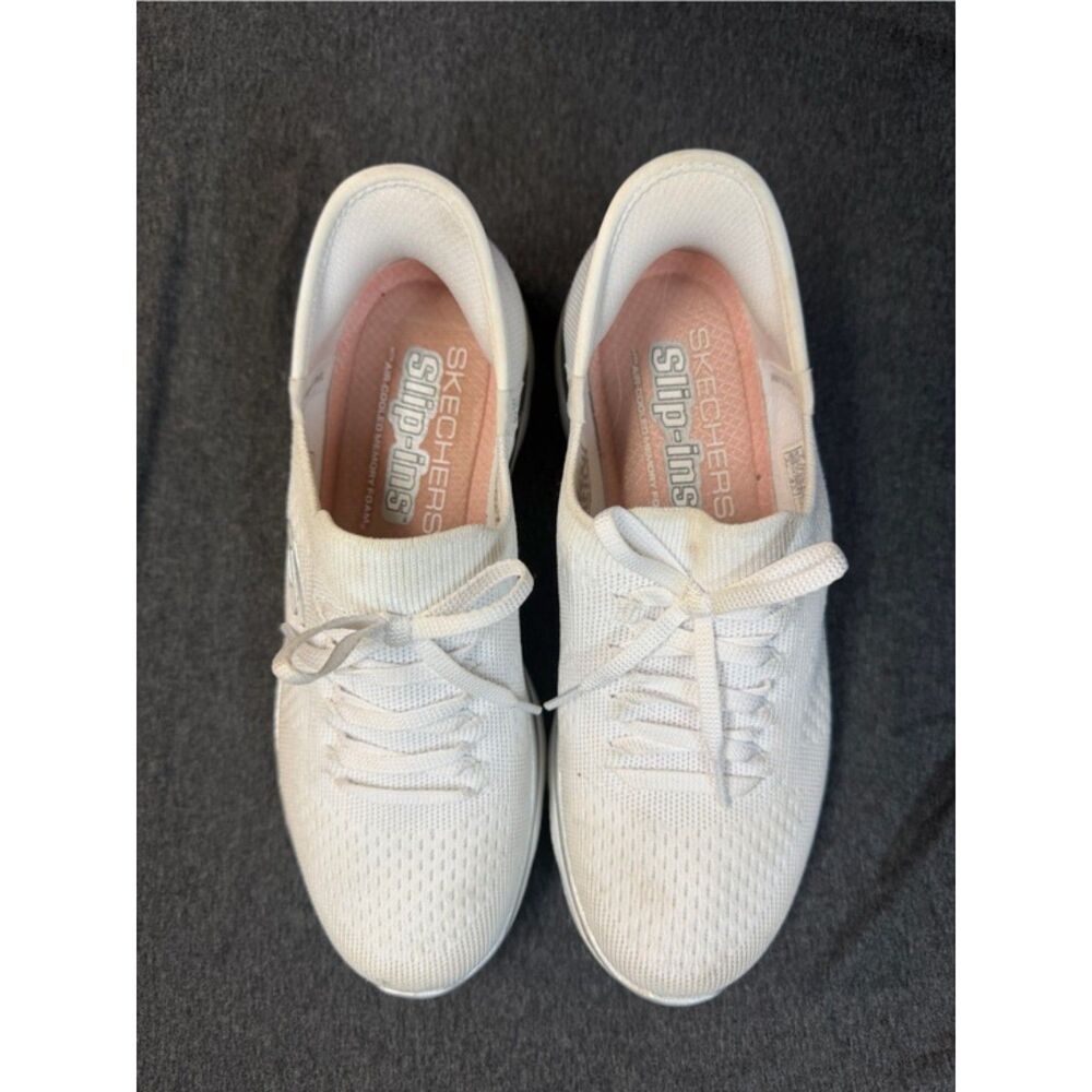 Skechers Slip-ins White Knit Sneakers Women’s Size 7
